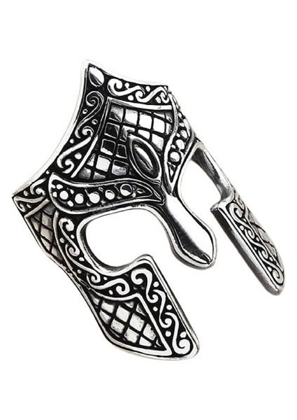 Erkek Yüzük Gümüş 925 Sparta Miğfer