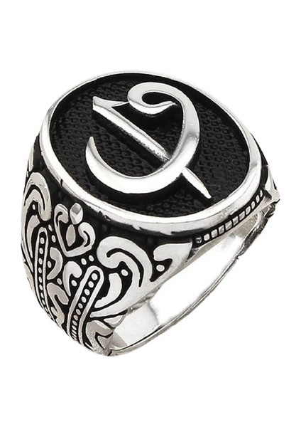 Erkek Yüzük Gümüş 925 Islami Elif Vav