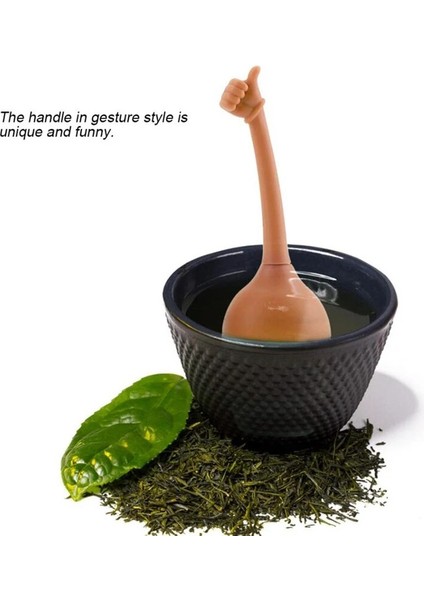 5 Adet Tarzı Sevimli El Hareketleri Gevşek Yaprak Çay Demlik Uzun Saplı Seyahat Için Silikon Çay Süzgeç Kupa Şişe Ev Partisi Çay Araçları (Yurt Dışından) fırsatları