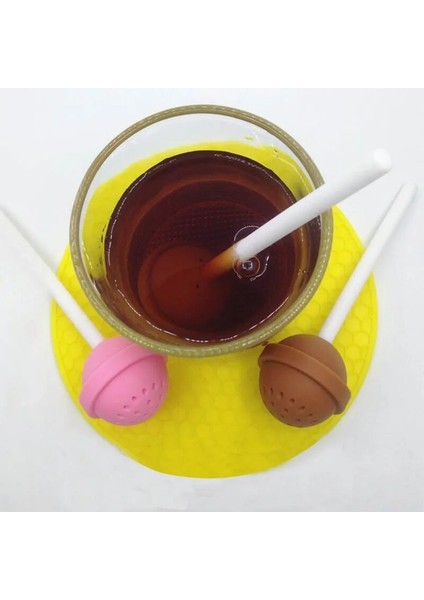 Kırmızı Stil Andy Renk Lolipop Çay Makinesi Silikon Çay Seti Lolipop Gıda Sınıfı Çay Filtresi Mutfak Aleti (Yurt Dışından) fırsatları