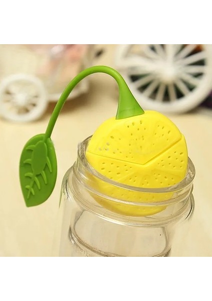 Açık Gri Tarzı 1 Adet Çay Süzgeç Silikon Çilek Limon Tasarım Gevşek Çay Yaprağı Süzgeç Çanta Bitkisel Baharat Demlik Filtre Araçları (Yurt Dışından)