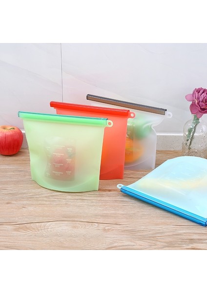 Yeşil Stil 1000ML L Yeniden Kullanılabilir Vakum Silikon Gıda Taze Çanta Mühürleyen Süt Meyve Et Saklama Torbaları Buzdolabı Gıda Saklama Organizatör Çantası (Yurt Dışından) fırsatları