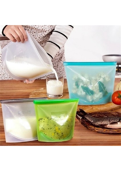Kırmızı Stil 500ML Yeni Yeniden Kullanılabilir Vakum Silikon Gıda Torbası Mühürleyen Süt Meyve Et Saklama Torbaları Buzdolabı Gıda Saklama Kapları Buzdolabı Çantası (Yurt Dışından)
