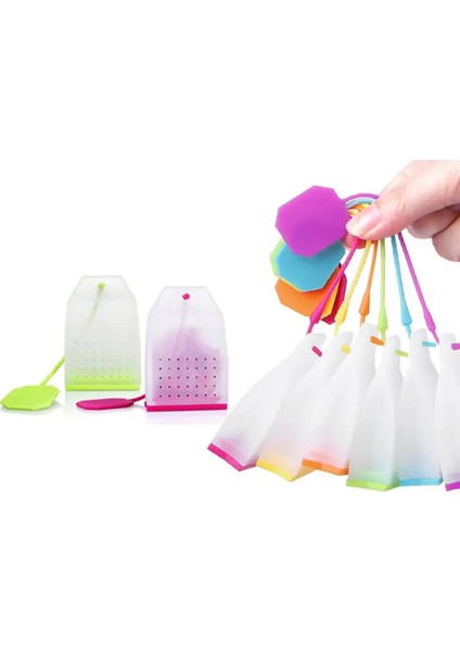 Rastgele Renk Stili Licone Gevşek Yaprak Çay Demlik Çay Poşeti Şekli Bitkisel Baharat Süzgeç Filtre (Yurt Dışından)