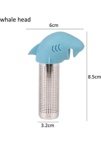 Mavi Çilek Tarzı 1 Adet Balina Yaprağı Çilek Çay Seti Filtre Paslanmaz Çelik Bitkisel Baharat Bira Filtresi Mutfak Ttool Taşınabilir Silikon Çay Makinesi (Yurt Dışından)