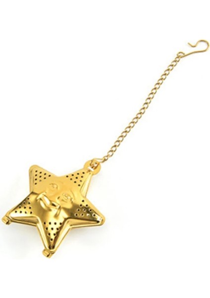 Titanyum Altın Tarzı Yıldız Şekilli Çay Örgü Demlik Renkli Paslanmaz Çelik Çay Süzgeç Mutfak Aletleri Aksesuarları Için Baharat Filtresi Ow (Yurt Dışından)