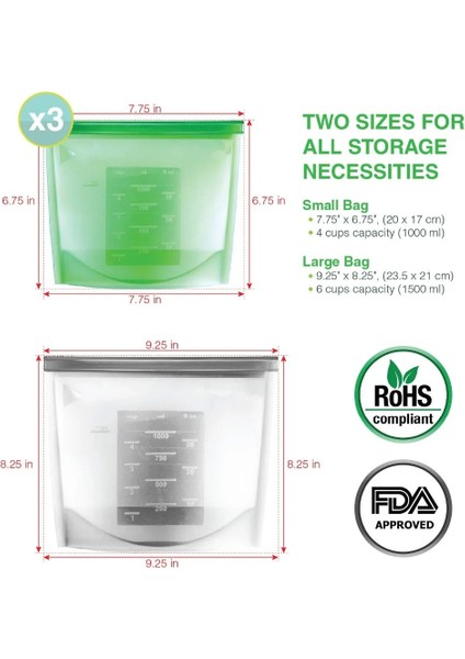 Açık Sarı Stil Lmetjma Yeniden Kullanılabilir Silikon Gıda Saklama Torbaları Bpa Içermeyen Gıda Koruma Torbaları Mühür Dondurucu Buzdolabı Gıda Saklama Tasarruf Çantaları KC0255 (Yurt Dışından) fırsatları