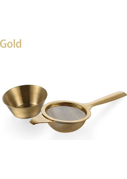 Altın Tarzı 1 Takım Paslanmaz Çelik Hasır Çay Demlik Metal Bardak Süzgeç Süzgeç Gevşek Yaprak Saplı Filtre Mutfak Aracı Demlik Demlik (Yurt Dışından)