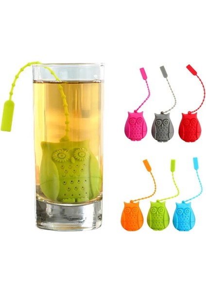 Gümüş Tarzı Çay Poşeti Gıda Sınıfı Yaprak Bitkisel Baharat Filtresi Unicorn Baykuş Şekli Çay Demlik Süzgeçler Yaratıcı Filtre Gevşek Silikon Difüzör (Yurt Dışından) indirimleri