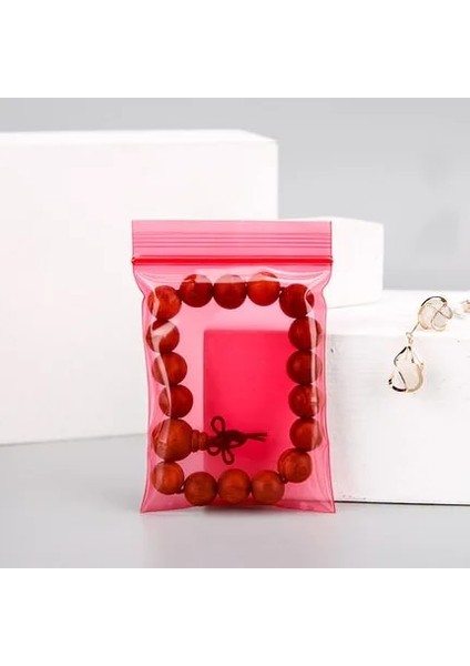 Kırmızı Stil 7X10CM Mini Kalın Plastik Zip Çanta Beş Renk Kırmızı Sarı Mavi Yeşil Turuncu Fermuarlı Mühürlü Çanta Mücevher Toz Depolama Paketi Kılıfı (Yurt Dışından)