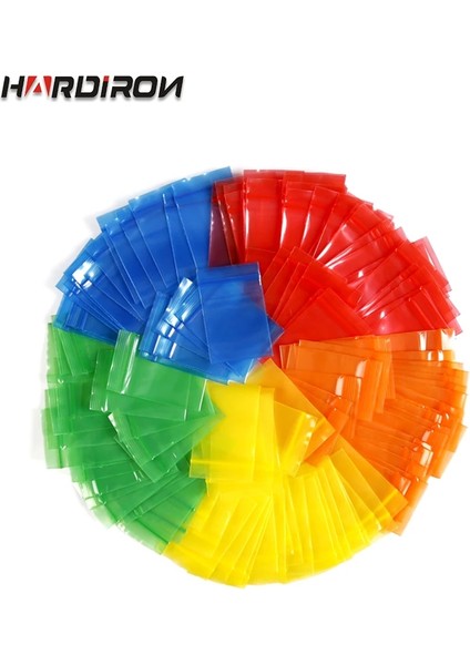 Kırmızı Stil 7X10CM Mini Kalın Plastik Zip Çanta Beş Renk Kırmızı Sarı Mavi Yeşil Turuncu Fermuarlı Mühürlü Çanta Mücevher Toz Depolama Paketi Kılıfı (Yurt Dışından) fırsatları