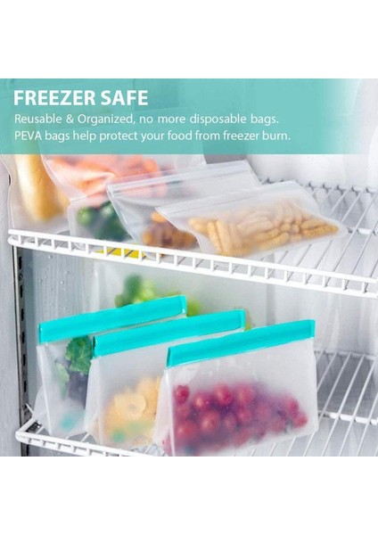 10 Adet 4xs 4xm 2xl Stili Vktech Eva Silikon Gıda Saklama Çantası Yeniden Kullanılabilir Dondurucu Çanta Sızdırmaz Üst Kilitli Çanta Mutfak Organizatör Taze Tutma Çantası (Yurt Dışından) indirimleri