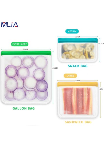 18 Adet Set Stili Mlıa Et Silikon Çanta Peva Silikon Gıda Saklama Çantası Konteynerler Sızdırmaz Yeniden Kullanılabilir Kapatma Torbası Taze Çanta Gıda Saklama Çantası (Yurt Dışından) modelleri