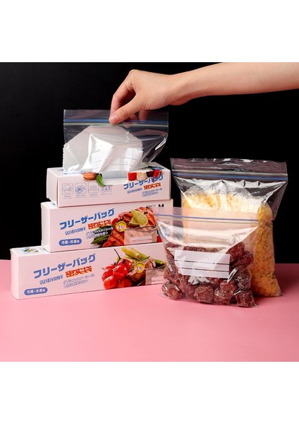 L Tarzı Gıda Saklama Çantası Yeniden Kullanılabilir Dondurucu Çanta Sızdırmaz Kilitli Torbalar Mutfak Organizatör Paketi Sebze Meyve Için Taze Tutma Çantası (Yurt Dışından) fiyatları