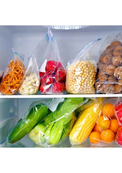 L Tarzı Gıda Saklama Çantası Yeniden Kullanılabilir Dondurucu Çanta Sızdırmaz Kilitli Torbalar Mutfak Organizatör Paketi Sebze Meyve Için Taze Tutma Çantası (Yurt Dışından) modelleri
