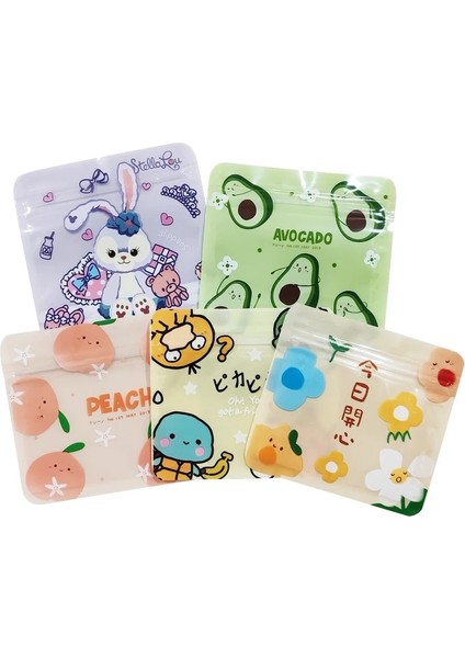 Tavşan Stili 14X14CM Sevimli Karikatür Desen Yeniden Kullanılabilir Kilitli Plastik Ambalaj Torbaları Yiyecek Çay Şekeri Aperatif Torbalar (Yurt Dışından) modelleri