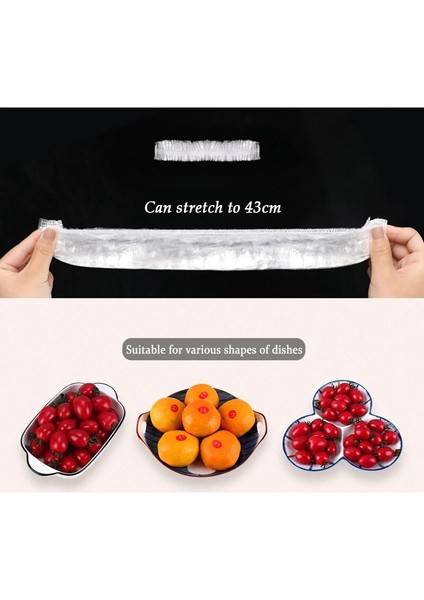 100 Adet Tarzı Plastik Torba Tek Kullanımlık Gıda Örtüsü Plastik Sarma Elastik Gıda Kapakları Meyve Kasesi Taze Tutmak Tasarruflu Çanta Bardak Kapakları Depolama Mutfak (Yurt Dışından)
