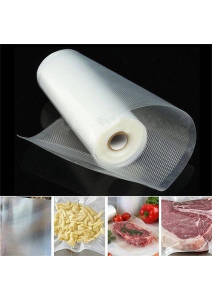28X500CM Tarzı Yüksek Li Mutfak Vakum Mühürleyen Torbalar Yeniden Kullanılabilir Rulolar Taze Tutma Gıda Tasarrufu Saklama Çantası Mutfak Depolama ve Düzenleme (Yurt Dışından)