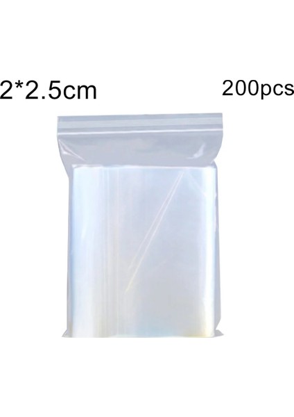 2CMX25MM Stili Zip Kilit Plastik Torbalar Şeffaf Ambalaj Poli Kilitli Torba Kılıfı (Yurt Dışından)