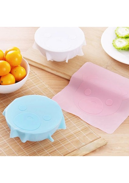 Mavi Stil Guanyao Yeniden Kullanılabilir Sarılmak Film Sevimli Mutfak Taze Kase Kapağı Sihirli Bulaşık Kapağı Mikrodalga Kapağı Kuvars Silikon Alimentaire 1 Adet (Yurt Dışından) modelleri