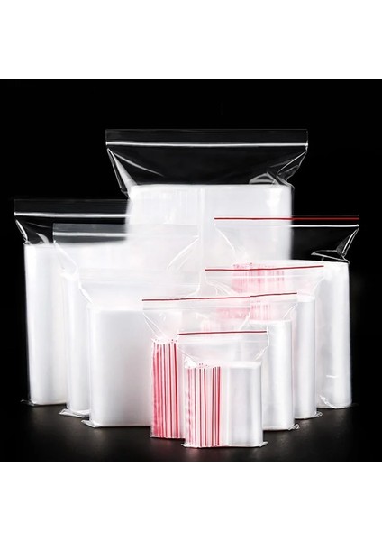 100 Adet Tarzı 9X13CM Ack Mücevher Mühürlü Zip Fermuarlı Kilit Tekrar Kapatılabilir Plastik Poli Şeffaf Saklama Torbaları Kalınlık Saklama Torbası (Yurt Dışından)