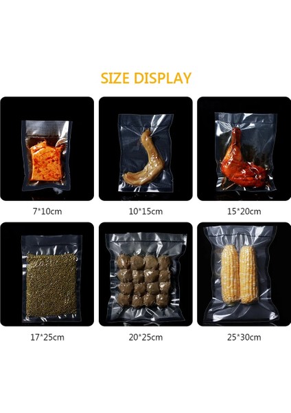 7X10CM Tarzı Trong Vakum Mühürleyen Gıda Torbaları Depolama Dokulu Torbalar Klipler Sarma Mühür Depolama Dondurucu Gıda Vakum Torbaları Için Kabartmalı (Yurt Dışından)