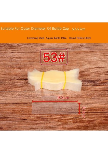 53N Tarzı Ize Isı Büzüşmeli Pvc Bantlar Cam Şişe Için Ağız Mühür Kapağı Daralan Plastik Üst Mühür Bantları Düz ​​genişlik x Bant Yüksekliği (Yurt Dışından)