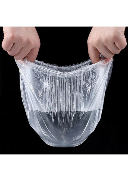 100 Adet Tarzı Tek Kullanımlık Gıda Kapağı Plastik Sarma Plastik Gıda Kapakları Meyve Kaseleri Bardak Kapakları Depolama Mutfak Taze Tutma Koruyucu Çanta (Yurt Dışından)