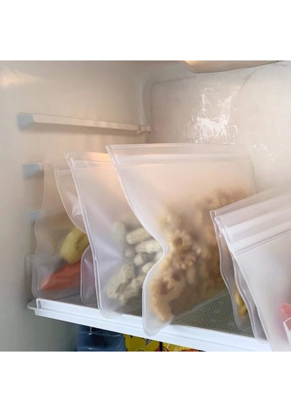 Yarı Saydam Stil 26X20CM Kalın Silikon Gıda Saklama Çantası Dondurucu Yeniden Kullanılabilir Mühür Vakum Taze Saran Wrap Plastik Torbalar Mutfak Depolama Organizasyonu (Yurt Dışından) fiyatları