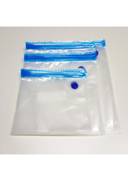 Mavi Stil 5S5M5L Vakum Mühürleyen Zip Kilidi Kabartmalı Gıda Tasarrufu Çantaları Sous Vide Saklama Torbaları ve Bpa Içermeyen Eal Klipsleri (Yurt Dışından) fırsatları