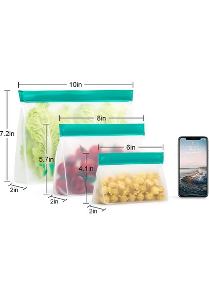 Style5 5 Adet Tarzı Yeni Silikon Gıda Torbası Yeniden Kullanılabilir Silikon Dondurucu Çanta Yükseltme Sızdırmaz Üst Taze Tutma Çantası Mutfak Meyve Kilitli Silikon Çanta (Yurt Dışından) indirimleri
