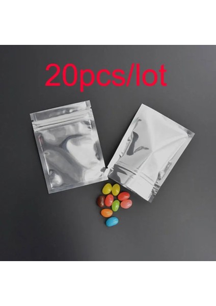 Gümüş Tarzı 7.5X10CM Isı Yalıtımlı Alüminyum Folyo Kilitli Çantalar Düz Kilitli Kilitli Paket Çanta Perakende Plastik Folyo Zip Çantalar Yeniden Kapatılabilir 6 Boyut 10 Renk (Yurt Dışından)