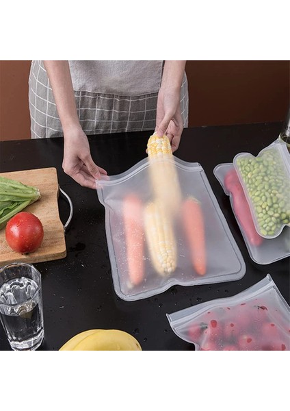 M Tarzı Kaydetme Silikon Gıda Saklama Kapları Sızdırmaz Pasta Torbası Kilitli Taze Çanta Yeniden Kullanılabilir Buzdolabı Depolama Organizatör Gıda Torbası Taze Sarma (Yurt Dışından) indirimleri