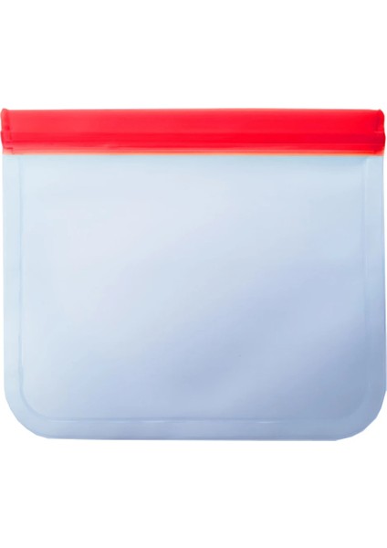 21.5X18CM Kırmızı Stil Yeniden Kullanılabilir Modeller Silikon Gıda Saklama Çantası Sızdırmaz Dondurucu Çanta Meyve Öğle Yemeği Çantası Saydam Buzlu Peva Gıda Saklama Çantası 8 Renk (Yurt Dışından)