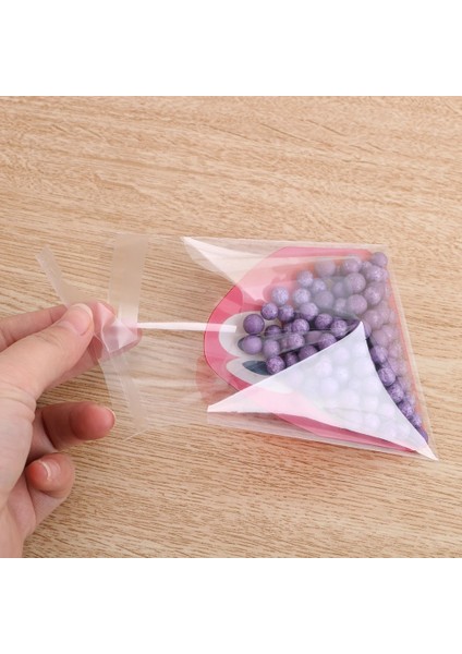 Kırmızı 10CM Tarzı Ecepack Gıda Sınıfı Plastik Kendinden Yapışkanlı Opp Torba Kurabiye Şekeri Korunmuş Meyve Depolama Gıda Aperatif Paketleme Çantası (Yurt Dışından)