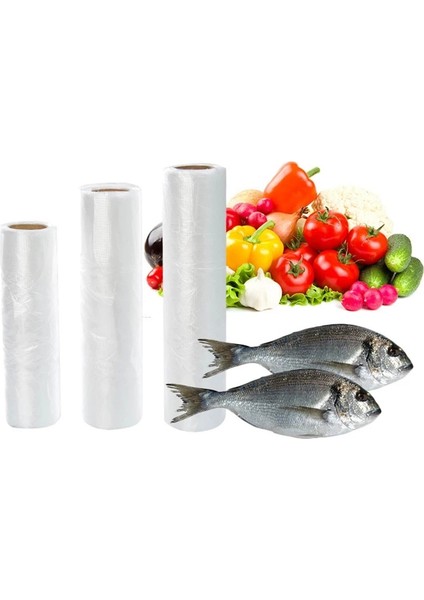 Açık Gri Tarzı 28X25CM Sebze Gıda Plastik Dondurucu Poşet Rulo Ağır Hizmet Tek Kullanımlık Gıda Saklama Torbası Dondurucu Poşetleri Mutfak Düzenleyici ve (Yurt Dışından)