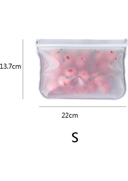 S 22X13.7CM Stili Gıda Koruma Torbası Buzdolabı Gıda Saklama Çantası Meyve ve Sebze Mühürlü Çanta Yeniden Kullanılabilir Saklama Çantası Mutfak Gereçleri (Yurt Dışından)