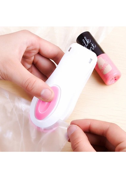 Pembe Renk !!! Plastik Torba Için Mini Taşınabilir Isı Tam Kapama Makineleri Plastik Torba Paketleme Için Darbe Mühürleyen Yeni Sıcak Satış (Yurt Dışından) fırsatları