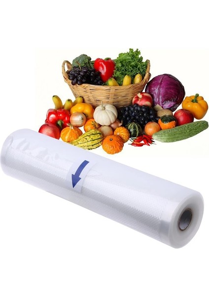 28X500CM Tarzı 1 Rulo Gıda Koruyucu Vakum Saklama Torbaları Isıya Dayanıklı Antifriz Vakum Contası Pa Torbası Ev Mutfak Taze Tutma Ambalajı (Yurt Dışından) indirimleri