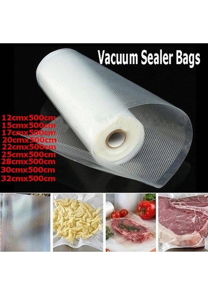 30CMX500CM Stili 5mroll Yüksek Li Vakum Paketleme Çantaları Gıda Vakumlama Makinesi Gıda Taze Uzun Mutfak Aletleri Tutmak (Yurt Dışından)