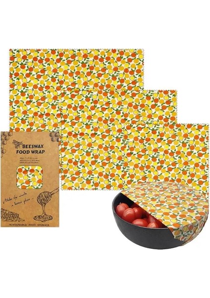 No.9 Tarzı 3 Adet Balmumu Gıda Sarma Yeniden Kullanılabilir Gıda Sınıfı Gıda Saklama Kapağı Çevre Dostu Organik Doğal Arılar Balmumu Ambalaj Kağıdı Mutfak Için (Yurt Dışından)