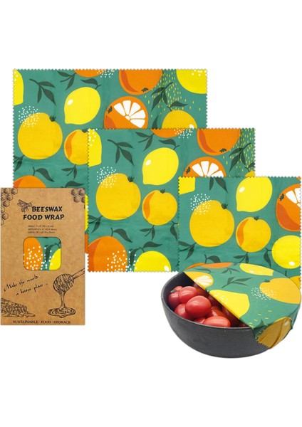 No.9 Tarzı 3 Adet Balmumu Gıda Sarma Yeniden Kullanılabilir Gıda Sınıfı Gıda Saklama Kapağı Çevre Dostu Organik Doğal Arılar Balmumu Ambalaj Kağıdı Mutfak Için (Yurt Dışından) indirimleri