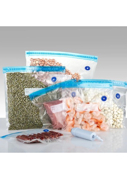 26X34CM-5PCS Tarzı 5 Adet Yeniden Kullanılabilir Vakum Torbaları Dondurucu Gıda Saklama Mühür Torbaları Su Geçirmez Mühürlü Saklama Torbaları Mutfak Organizatör Kilitli Taze Çanta (Yurt Dışından)