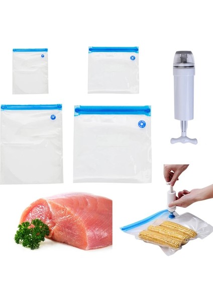 26X34CM-5PCS Tarzı 5 Adet Yeniden Kullanılabilir Vakum Torbaları Dondurucu Gıda Saklama Mühür Torbaları Su Geçirmez Mühürlü Saklama Torbaları Mutfak Organizatör Kilitli Taze Çanta (Yurt Dışından) fiyatları