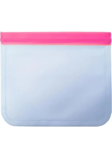 Gök Mavisi Tarzı 21.5X12CM Çevre Dostu Yeniden Kullanılabilir Gıda Saklama Çantası Buzdolabı Gıda Taze Tutma Çantası Aperatif Meyve Saklama Kapları Stand Up Zip Kapatma Çantası (Yurt Dışından)