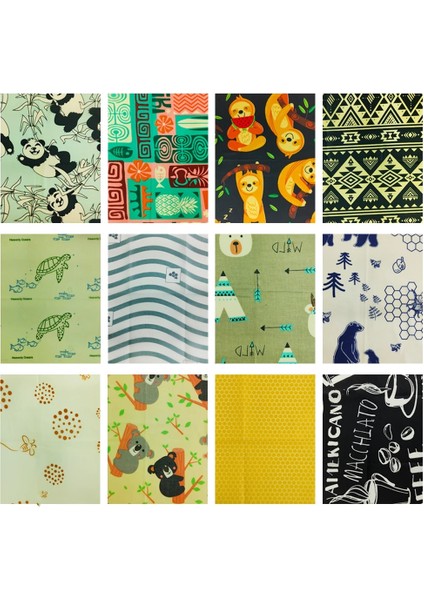 1257-W Stili Bir Set Için 3 Adet Balmumu Gıda Sargıları 3'lü Büyük Boy Set (Yurt Dışından) modelleri