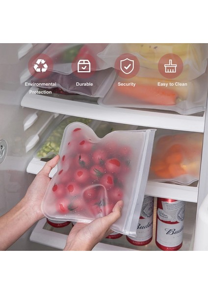 6 Adet 2s ve 4m Stili Et Gıda Saklama Çantası Yeniden Kullanılabilir Dondurucu Çanta Peva Kilitli Silikon Çanta Sızdırmaz Üst Mutfak Düzenleyici Yeniden Kullanılabilir Dondurucu Çanta (Yurt Dışından) fiyatları
