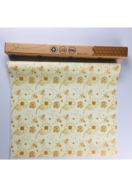 ROLL006 Stili Sıfır Atık Yeniden Kullanılabilir Depolama Sargısı Sürdürülebilir Organik Sandviç ve Peynir Gıda Ambalaj Kağıdı Bpa ve Plastik Içermeyen Balmumu Gıda Sargısı (Yurt Dışından)