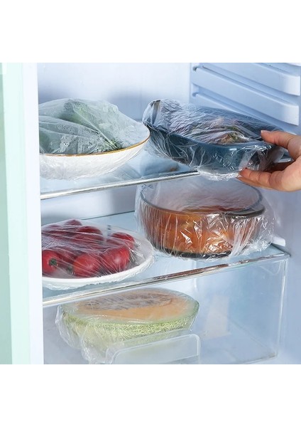 Mavi Stil 100 Adet Tek Kullanımlık Gıda Kapak Çantaları Mutfak Meyve Gıda Streç Artıkları Koruma Flim Toz Geçirmez Kaseler Bardak Çanta Saran Wrap Çanta (Yurt Dışından)