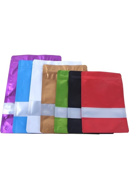 Açık Yeşil Tarzı 15X22X4CM Kalın Renkli Alüminyum Folyo Fermuar Kendinden Destekli Ambalaj Torbası Gıda Somunu Süpermarket Teşhir Aperatif Pencere Gösterisi Paketi Mühürlü Çanta (Yurt Dışından) fırsatları